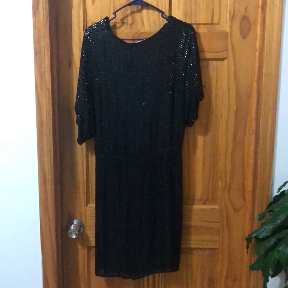 Parker Black Hanging Beads Dress - Picture 4 of 4